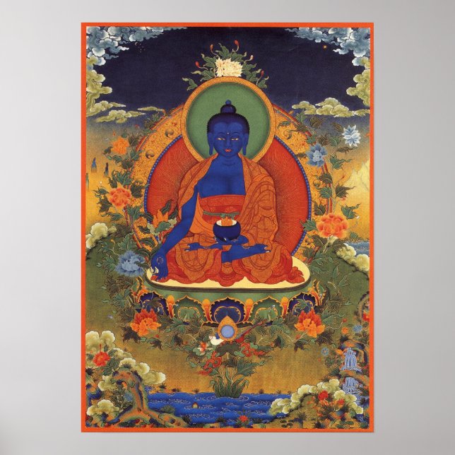 Medicine Buddha Poster (Framsidan)