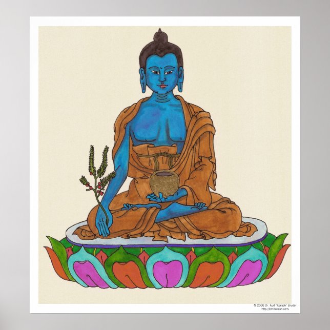Medicine Buddha Poster (Framsidan)