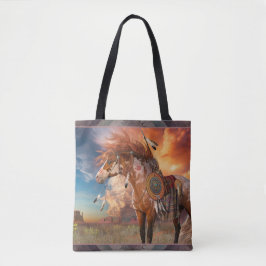 Medicine Horse w/gräns Tote Bag Tygkasse