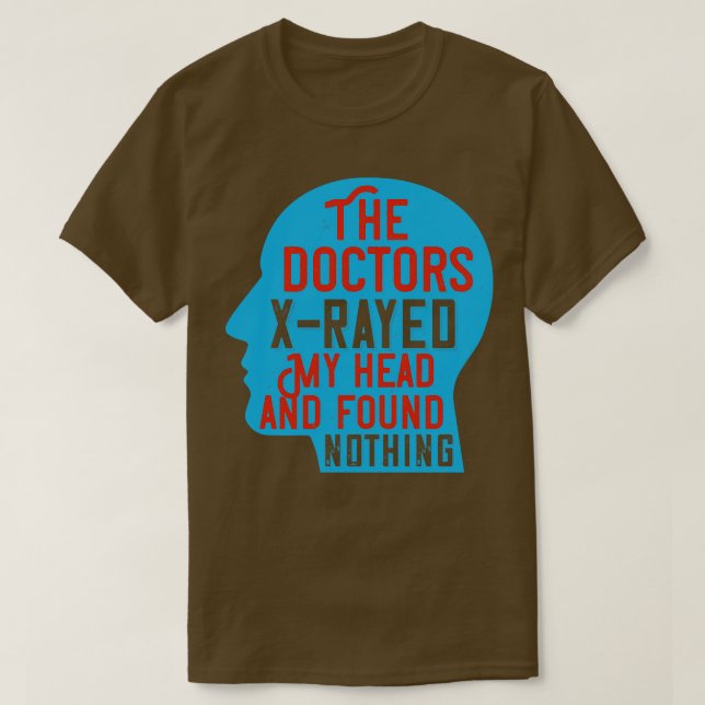 Medicine Läkare XRayed Mitt huvud T Shirt (Design framsida)