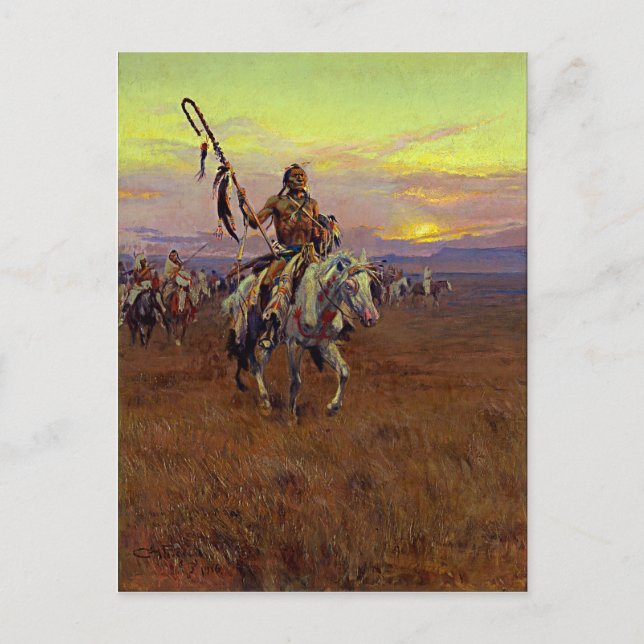 Medicine Man (1916) av Charles Marion Russell Vykort (Framsida)