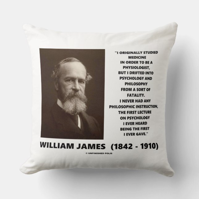 Medicine Psychology Philosophy William James Quote Kudde (Framsida)