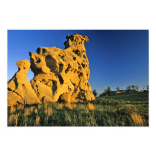 Medicine Rocks State Park nära Ekalaka Montana Fototryck