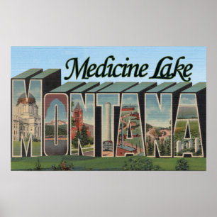 Medicine Sjö, Montana Poster
