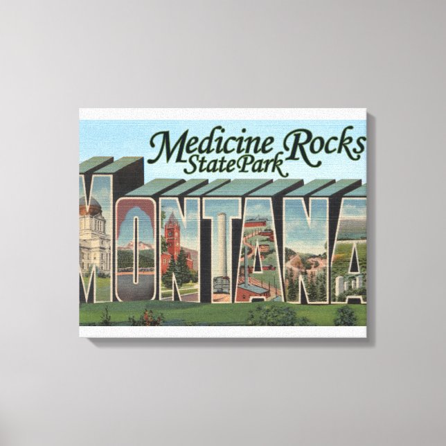 Medicine Sten State Park Montana Canvastryck (Framsida)
