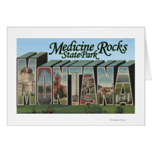 Medicine Sten State Park Montana Hälsningskort