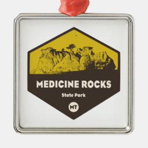 Medicine Sten State Park Montana Julgransprydnad Metall