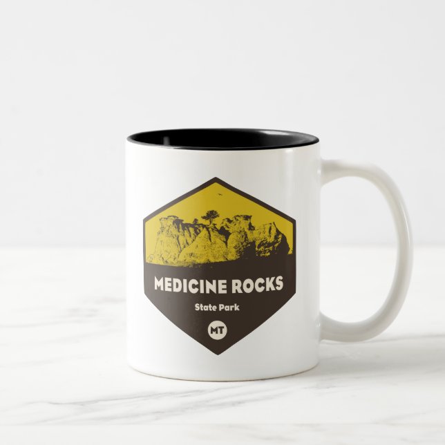 Medicine Sten State Park Montana Två-Tonad Mugg (Höger)