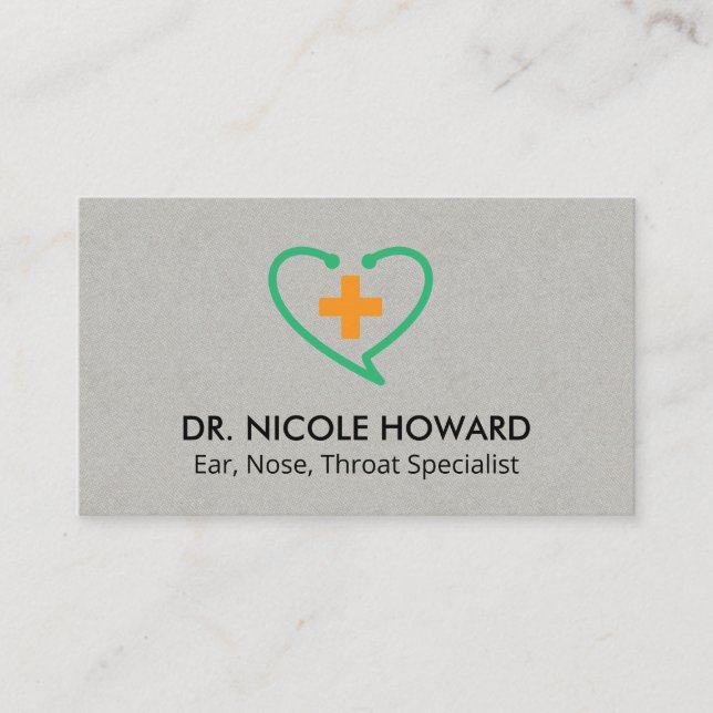 Medicine Stethoscope | Hälsa | Doktor Visitkort (Framsida)