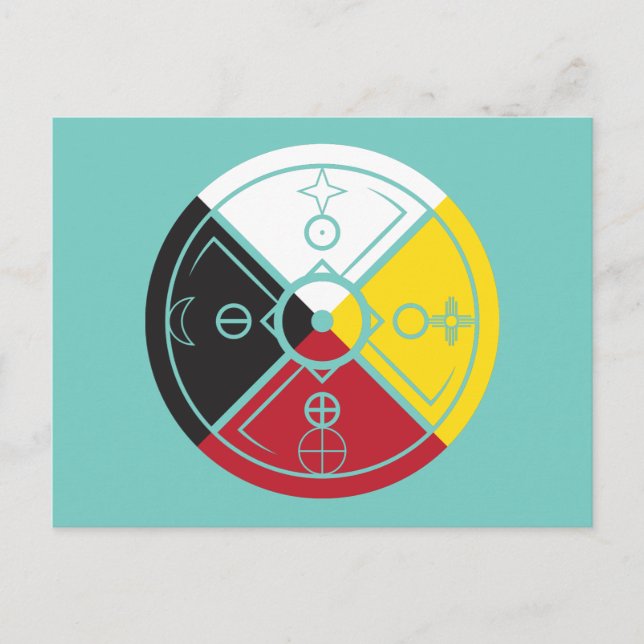 Medicine Wheel: Helig Ring Vykort (Framsida)