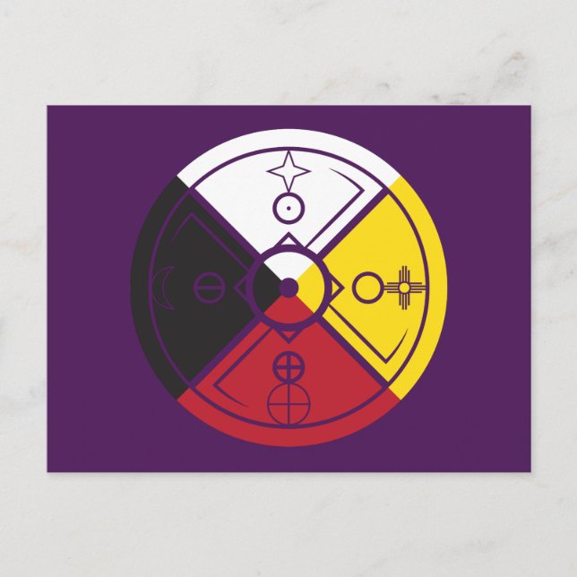 Medicine Wheel: Helig Ring Vykort (Framsida)