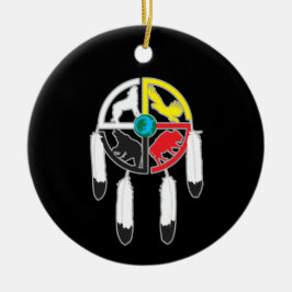 Medicine Wheel Julgransprydnad Keramik