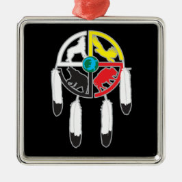 Medicine Wheel Julgransprydnad Metall