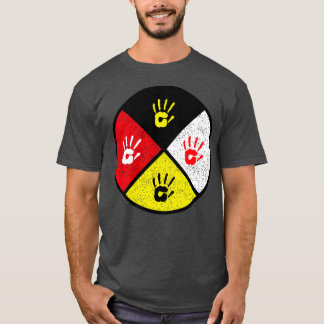 medicine wheel Red Hand T Shirt
