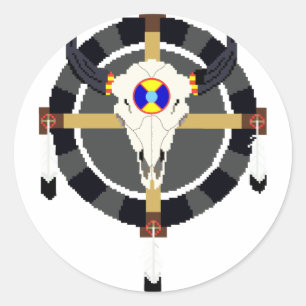 MEDICINE WHEEL RUNT KLISTERMÄRKE