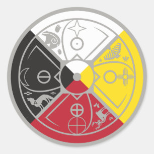Medicine Wheel Runt Klistermärke