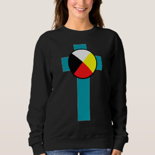 Medicinhjulet indianerkristna t shirt