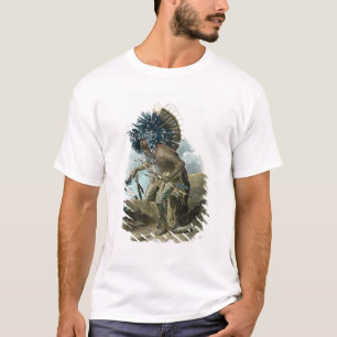 Medicinman av den Mandan stammen i dräkten av Tee Shirt