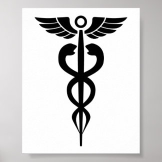 Medicinsk2006 BLACK MEDICINSKT SYMBOL-HÄLSA Poster