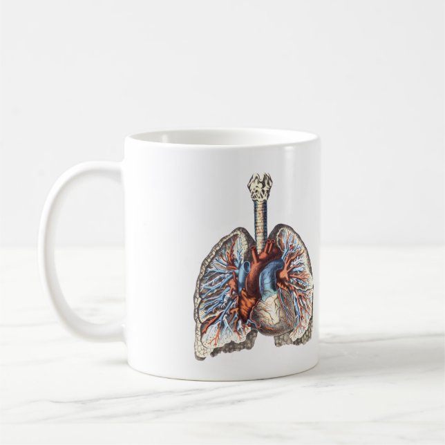 Medicinsk anatomi Anatomical Lungs Kaffemugg (Vänster)
