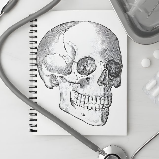 Medicinsk anatomi vintage teckning monokrom anteckningsbok (Skapare uppladdad)