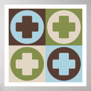 Medicinsk assistans vid pop Art Poster