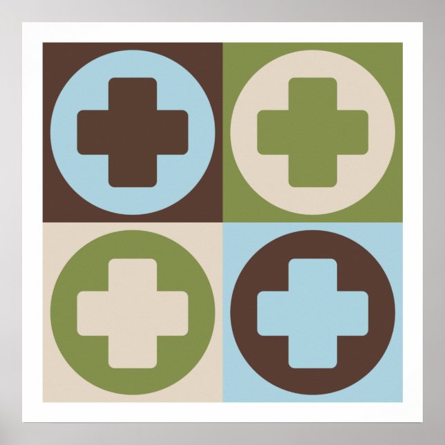 Medicinsk assistans vid pop Art Poster (Framsidan)