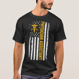 Medicinsk Assistant American Flagga USA T Shirt