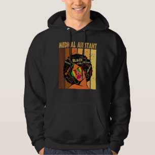 Medicinsk assistent Afro African American Black Hi Hoodie