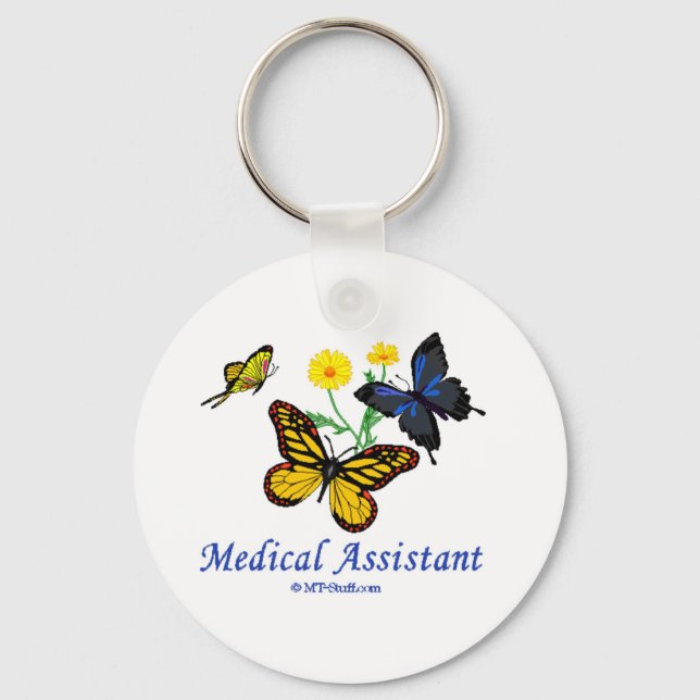 Medicinsk assistent Butterfly Nyckelring (Framsida)