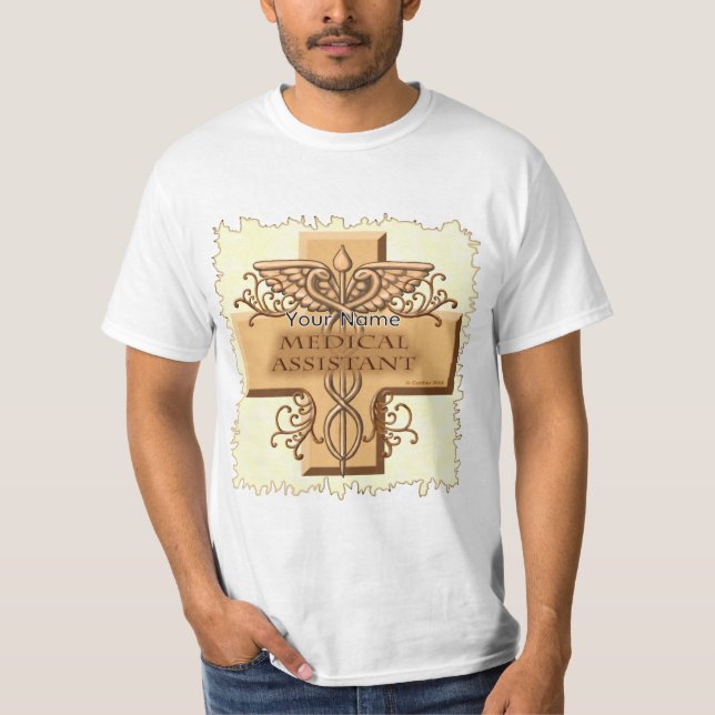 Medicinsk assistent Caduceus T Shirt (Framsida)