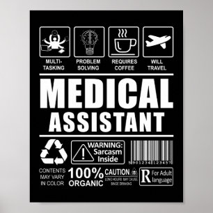 Medicinsk assistent CMA-varningsidea Poster