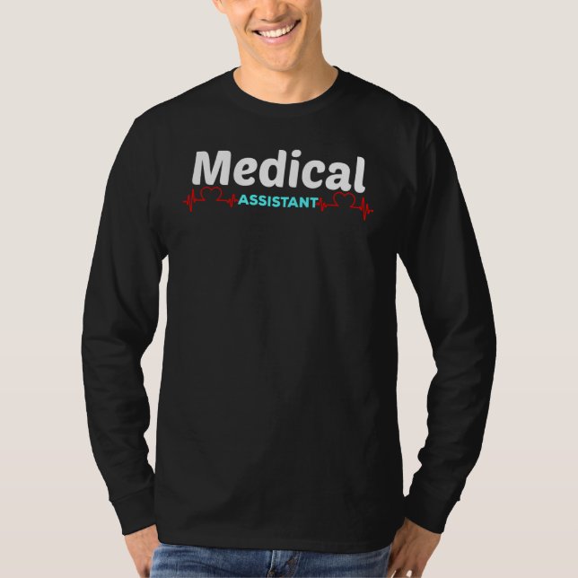 Medicinsk assistent EKG eller Ekg Hea T Shirt (Framsida)