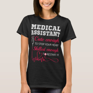 Medicinsk assistent för akut sjuksköterska stoppar t shirt