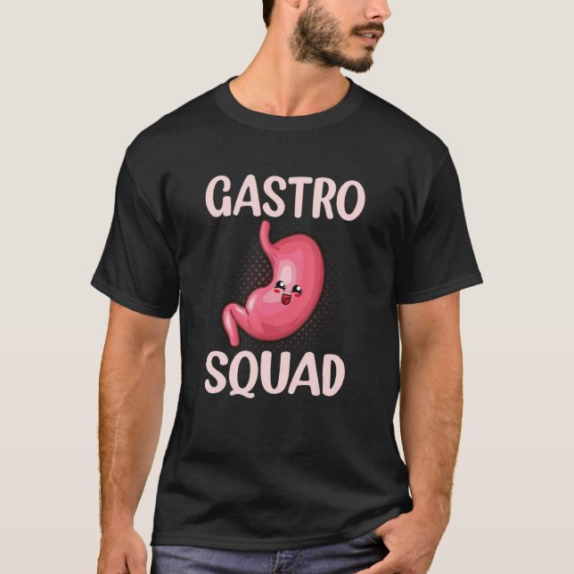 Medicinsk assistent Gastroenterologi Gastro Squad  T Shirt (Framsida)