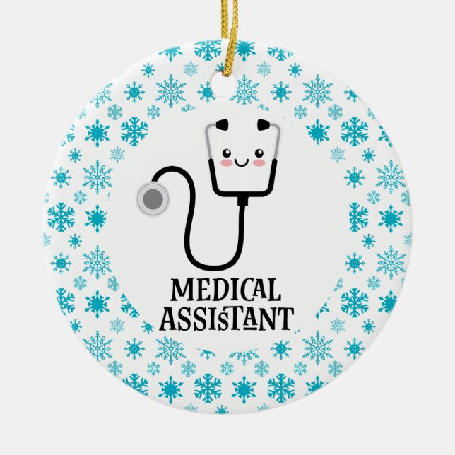 Medicinsk assistent Gift Julgransprydnad Keramik (Framsidan)