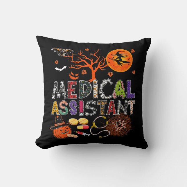 Medicinsk assistent Halloween Zombie Costume Scary Kudde (Framsida)