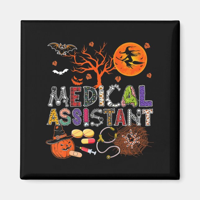 Medicinsk assistent Halloween Zombie Costume Scary Magnet (Framsidan)