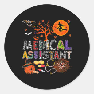 Medicinsk assistent Halloween Zombie Costume Scary Runt Klistermärke