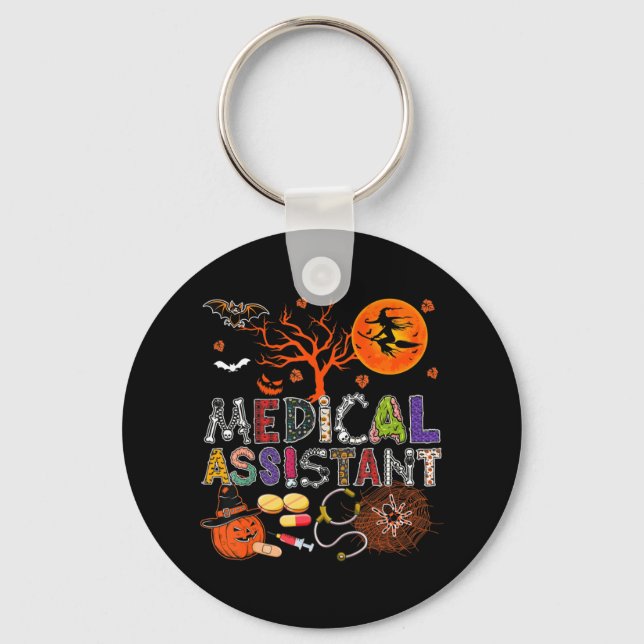 Medicinsk assistent Halloween Zombie Kostym Skrämm Nyckelring (Framsida)