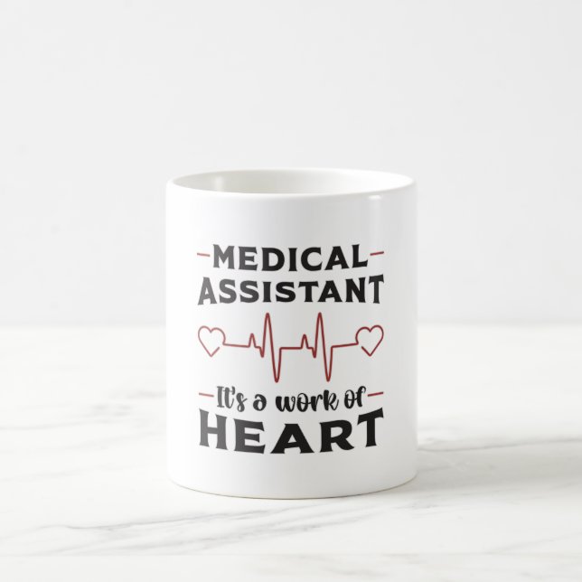 Medicinsk assistent Heart Doktor Medicine Funny Kaffemugg (Center)