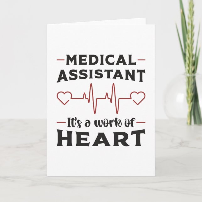 Medicinsk assistent Heart Doktor Medicine Funny Kort (Framsida)