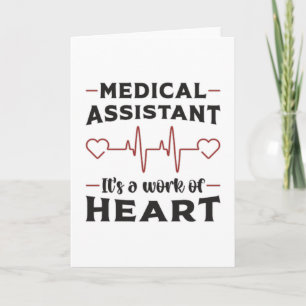 Medicinsk assistent Heart Doktor Medicine Funny Kort
