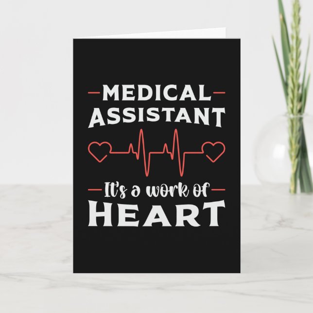 Medicinsk assistent Heart Doktor Medicine Nurse Kort (Framsida)