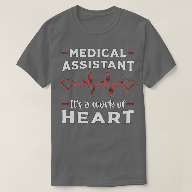 Medicinsk assistent Heart Doktor Medicine Nurse T Shirt (Design framsida)