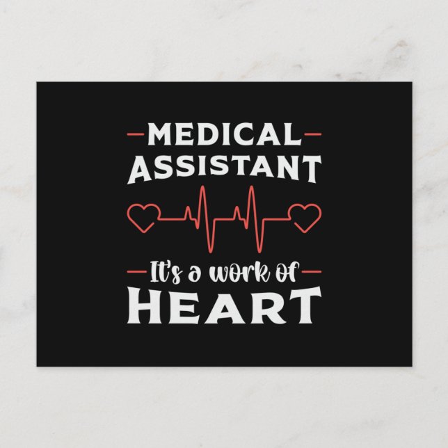 Medicinsk assistent Heart Doktor Medicine Nurse Vykort (Framsida)