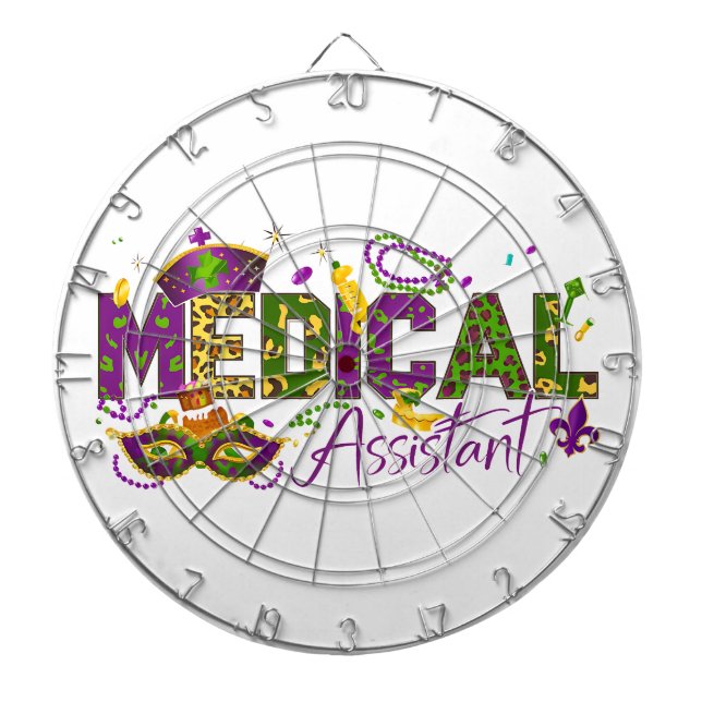 Medicinsk assistent - Mardi Gras Darttavla (Framsidan)