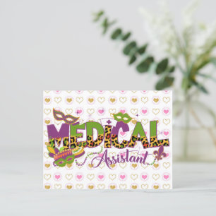 Medicinsk assistent - Mardi Gras Vykort