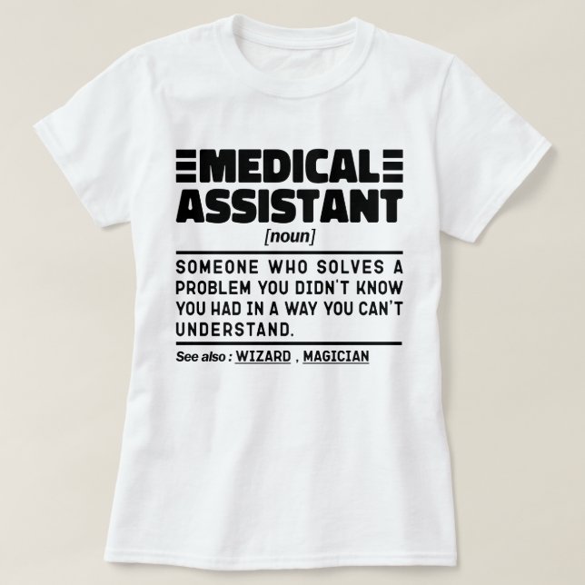 Medicinsk assistent Noun Medicine Student Student T Shirt (Design framsida)