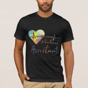 Medicinsk assistent på sjukhus EKG Pulse Watercol T Shirt